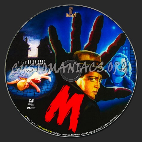 M (1931) dvd label