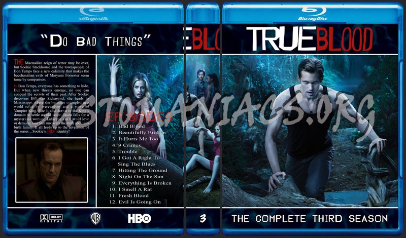 True Blood Seasons 1-4 blu-ray cover