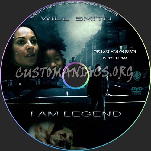 I am Legend dvd label