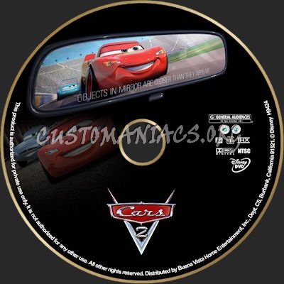 Cars 2 dvd label