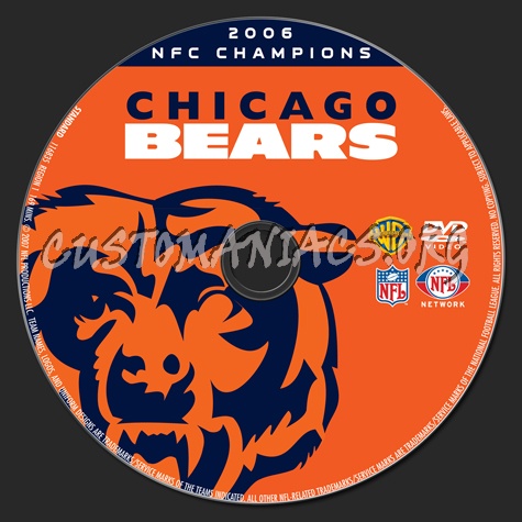 NFL Chicago Bears 2006 NFC Champions dvd label