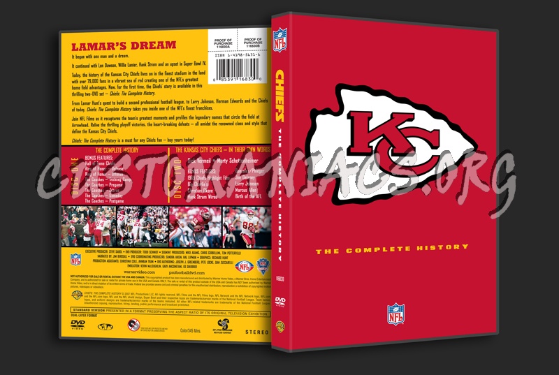 NFL Chiefs The Complete History dvd cover