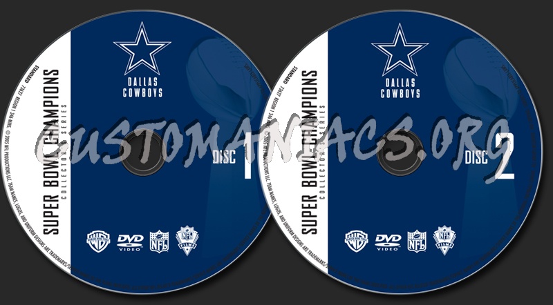 NFL Dallas Cowboys Super Bowl Champions dvd label