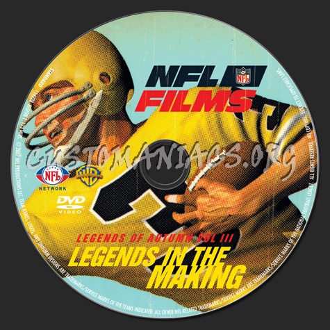 NFL Films Legends of Autumn Volume 3 dvd label