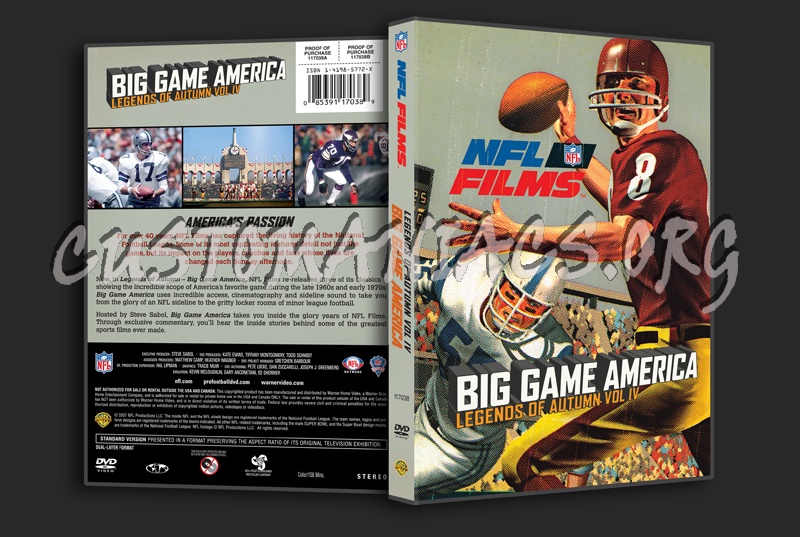 NFL Films Legends of Autumn Volume 4 dvd cover