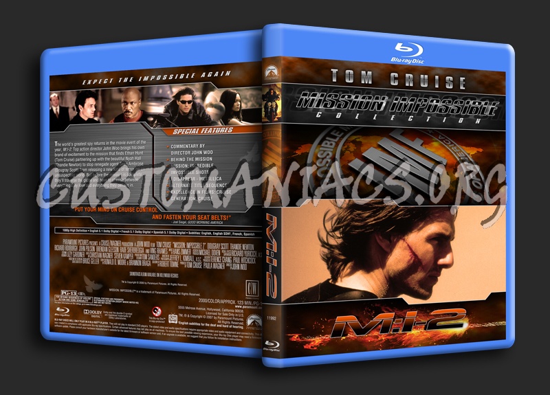 Mission Impossible Collection - M:I-2 blu-ray cover