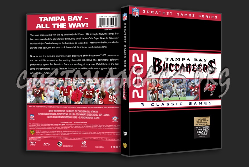 NFL Greatest Games Series Tampa Bay Buccaneers dvd cover