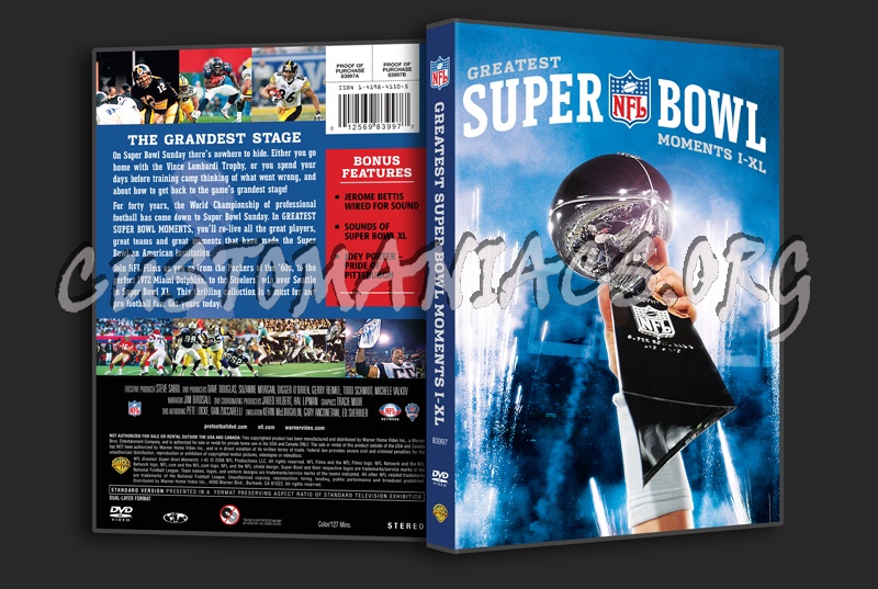 NFL Greatest Super Bowl Moments I-XL dvd cover