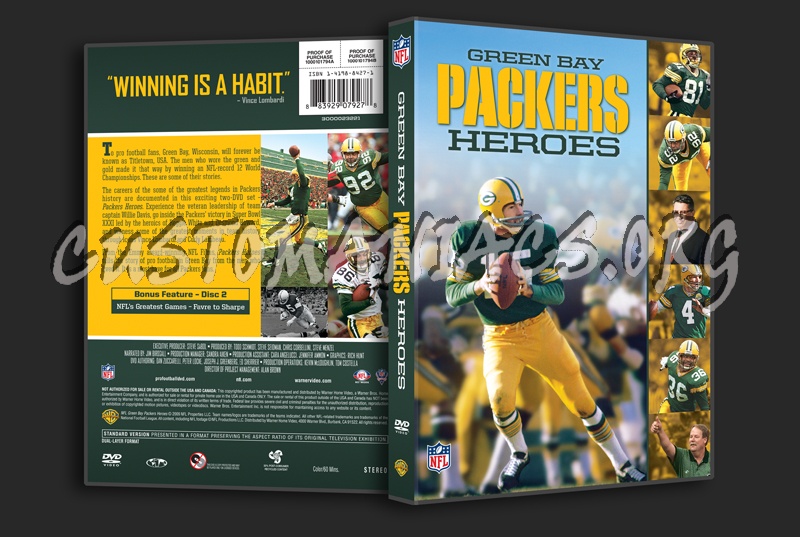NFL Green Bay Packers Heroes dvd cover