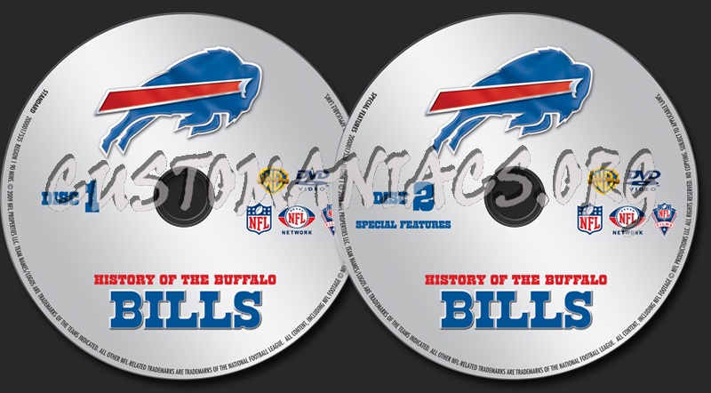 NFL History of the Buffalo Bills dvd label