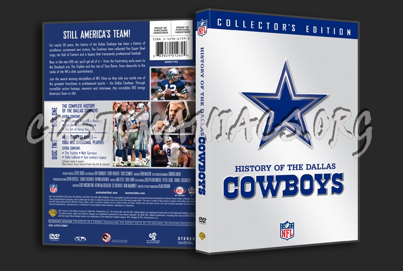 NFL History of the Dallas Cowboys dvd cover