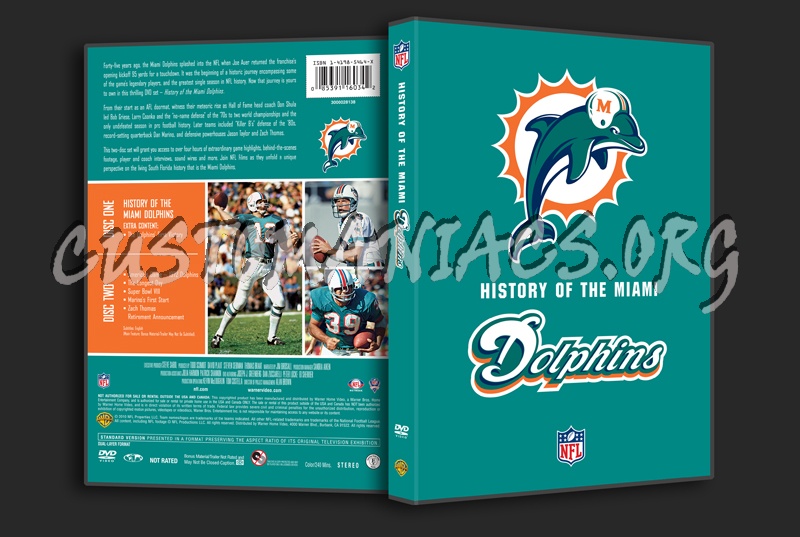 NFL History of the Miami Dolphins dvd cover