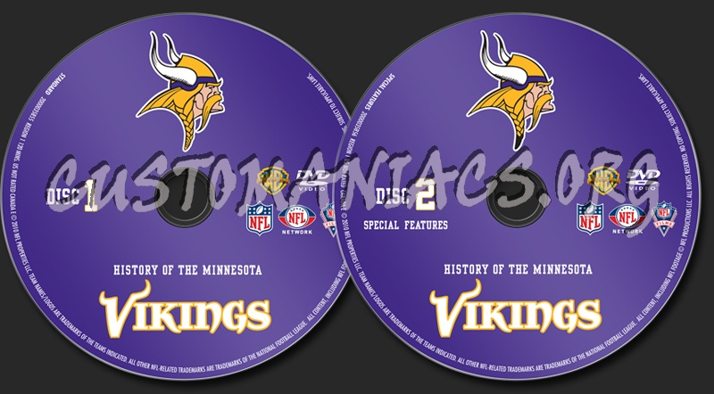 NFL History of the Minnesota Vikings dvd label