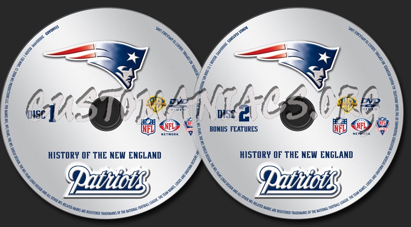 NFL History of the New England Patriots dvd label