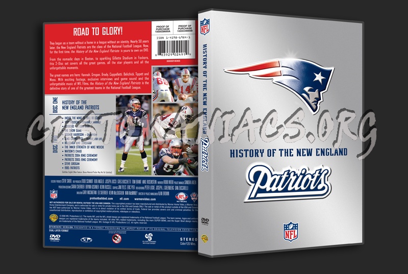 NFL History of the New England Patriots dvd cover