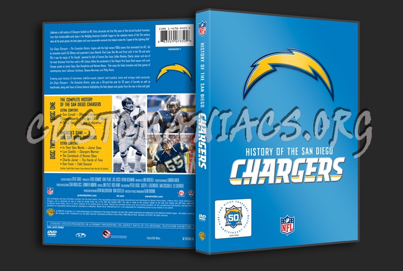 NFL History of the San Diego Chargers dvd cover