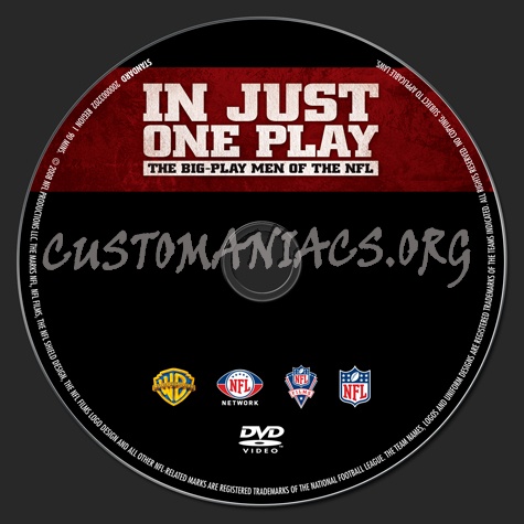 NFL In Just One Play dvd label