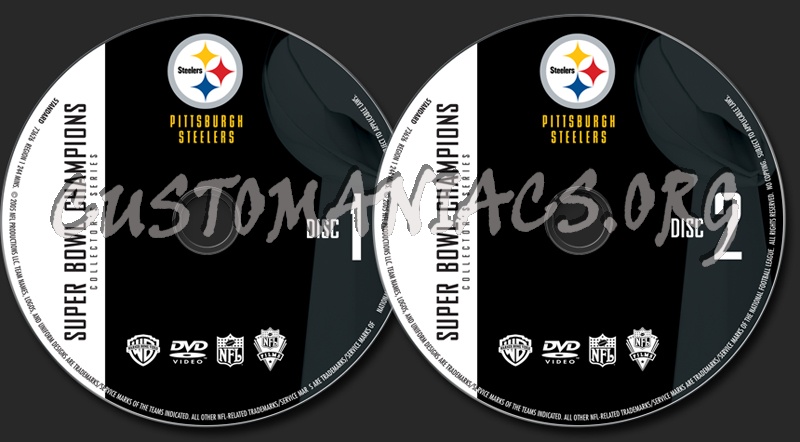 NFL Pittsburgh Steelers Super Bowl Champions dvd label