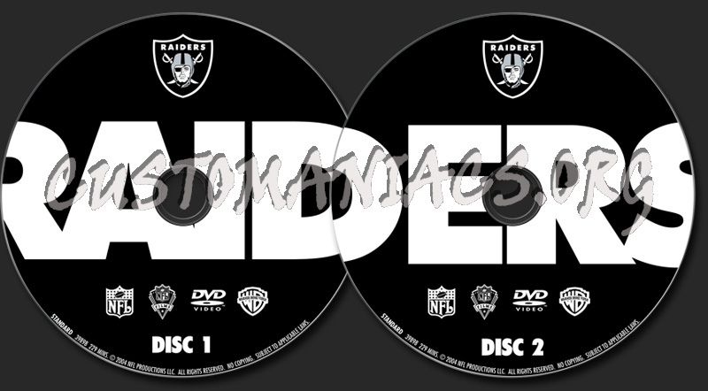 NFL Raiders The Complete History dvd label