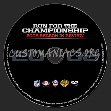NFL Run for the Championship 2008 dvd label