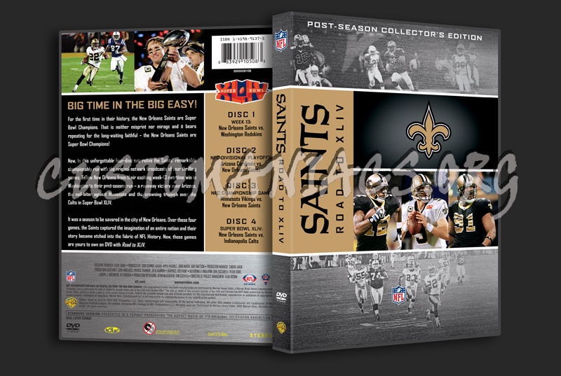 NFL Saints Road to XLIV dvd cover