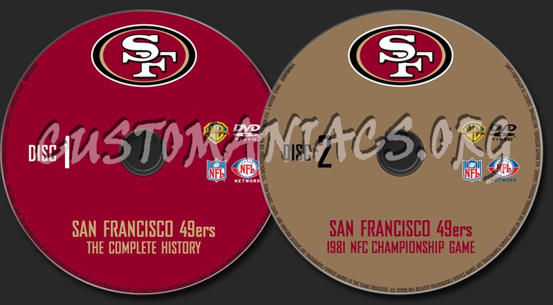NFL San Francisco 49ers  The Complete History dvd label