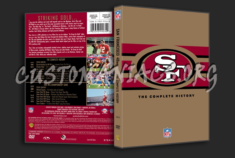 NFL San Francisco 49ers  The Complete History dvd cover