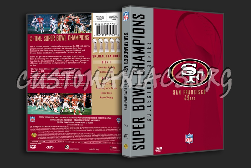 NFL San Francisco 49ers Super Bowl Champions dvd cover