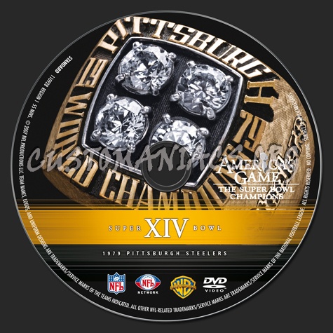 NFL Super bowl 14 1979 Pittsburgh Steelers dvd label