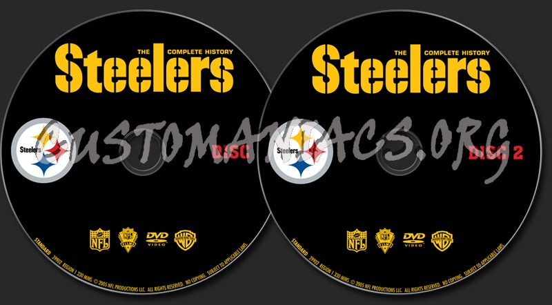 NFL The Complete Steelers History dvd label