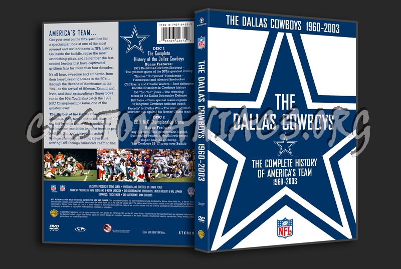 NFL The Dallas Cowboys 1960-2003 dvd cover