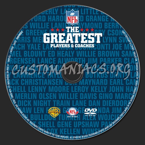 NFL The Greatest Players & Coaches dvd label