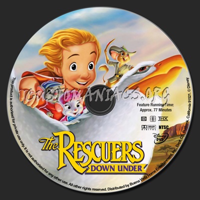 The Rescuers: Down Under dvd label