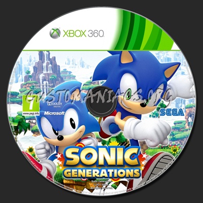 Sonic Generations dvd label