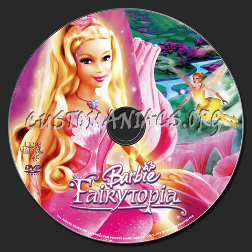 Barbie Fairytopia dvd label