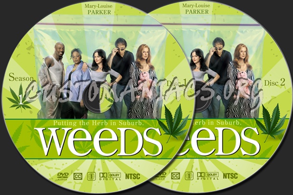 Weeds Seasons 1 - 7 dvd label