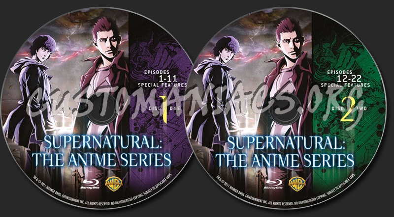 Supernatural The Anime Series dvd label