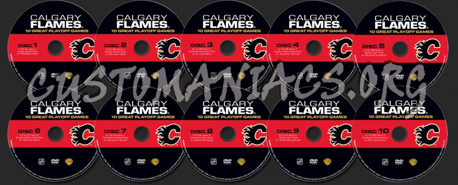 HL Calgary Flames 10 Great Playoff games dvd label