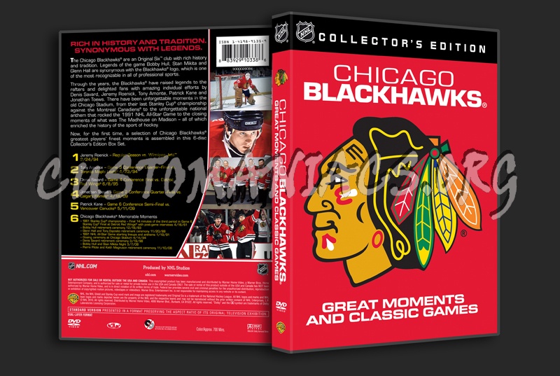 NHL Chicago Blackhawks Greatest Moments and Classic Games dvd cover
