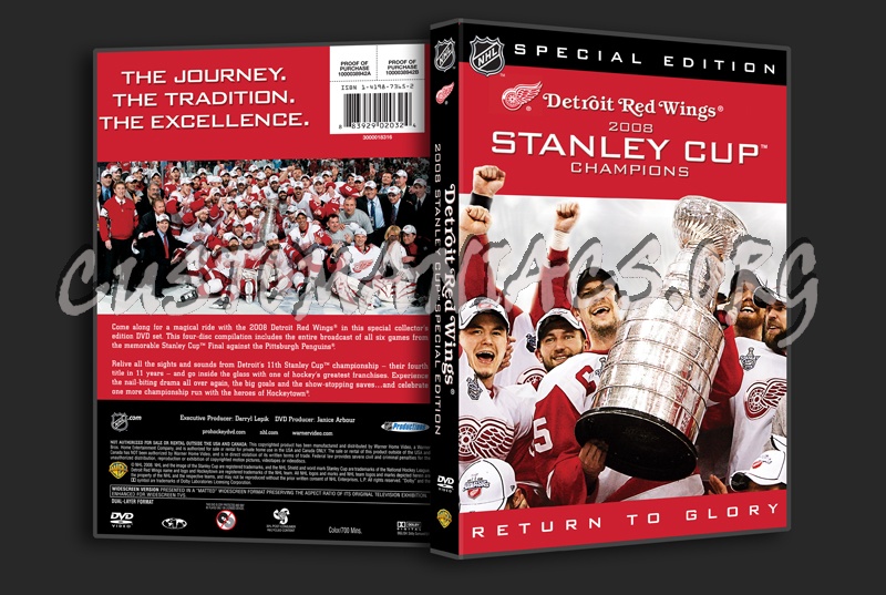 NHL Detroit Red Wings 2008 Stanley Cup dvd cover