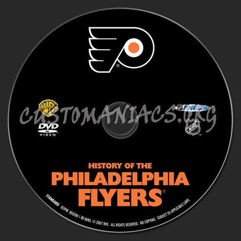 NHL History of the Philadelphia Flyers dvd label
