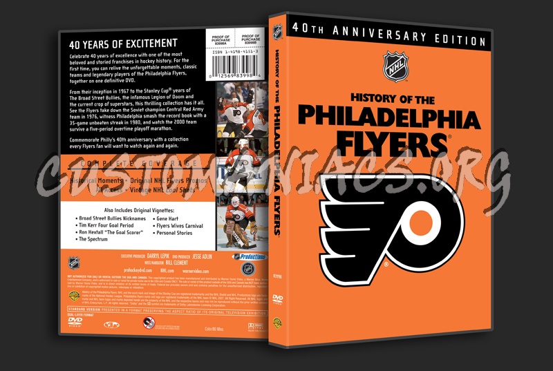 NHL History of the Philadelphia Flyers dvd cover