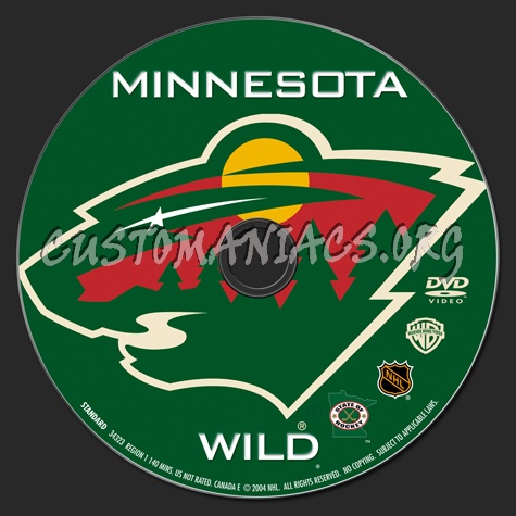 NHL Minnesota Wild dvd label