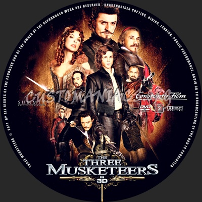 The Three Musketeers dvd label