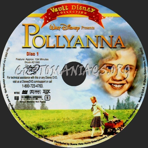 Pollyanna dvd label