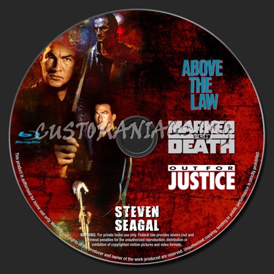 Above the Law - Marked for Death - Out for justice blu-ray label