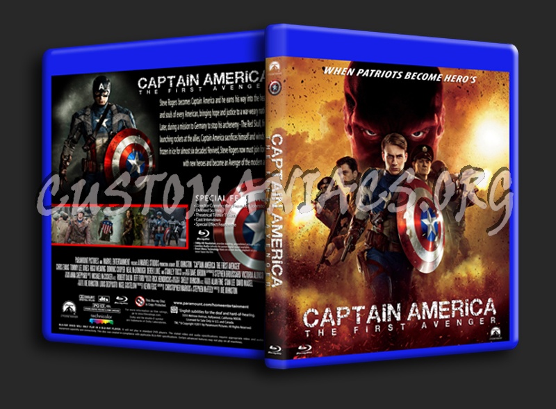 Captain America The First Avenger blu-ray cover