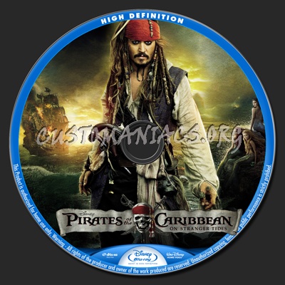 Pirates of the Caribbean: On Stranger Tides blu-ray label