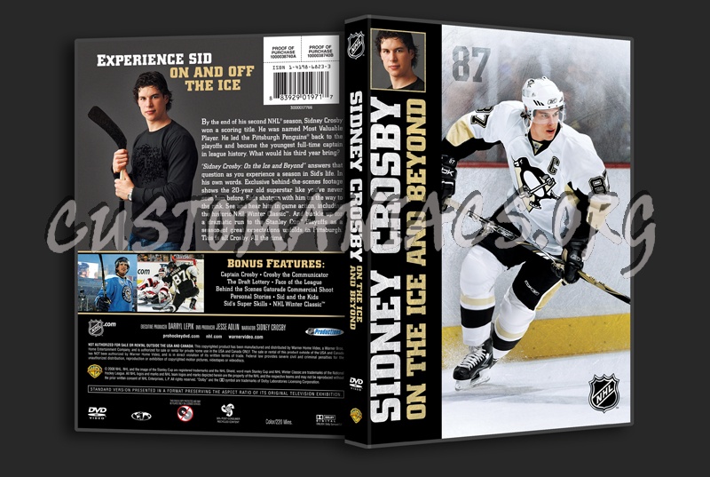 NHL Sidney Crosby on the Ice and Beyond dvd cover