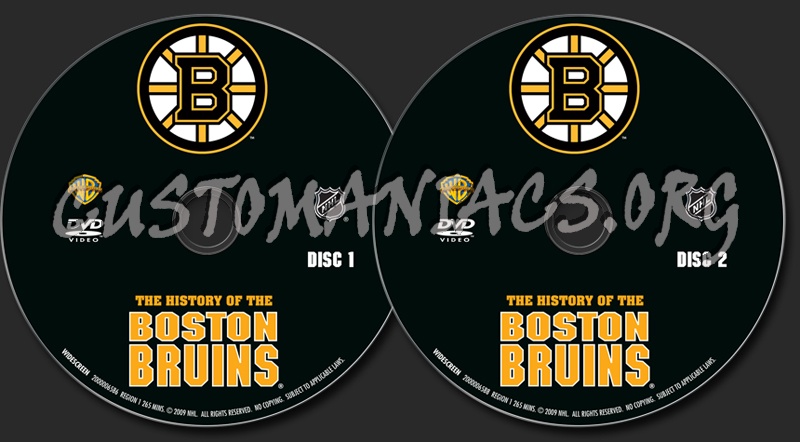 NHL The History of the Boston Bruins dvd label